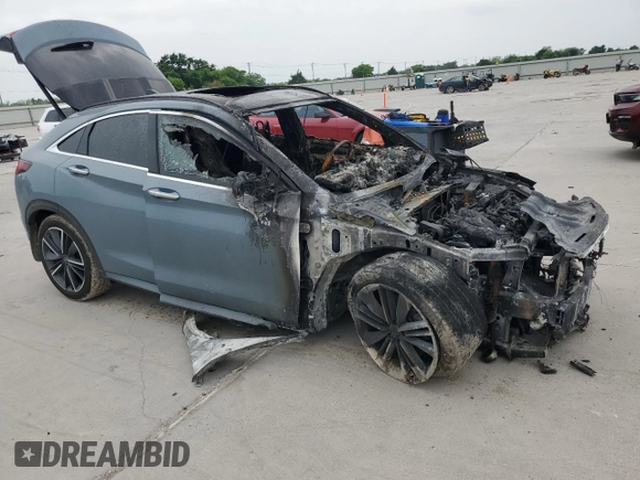 2024 Infiniti QX55 Essential with VIN 3PCAJ5KR6RF108518, listed as a Copart auction lot 53983325 with Not provided miles and Non repairable. Bid and sale history available at DreamBid. Image 4.