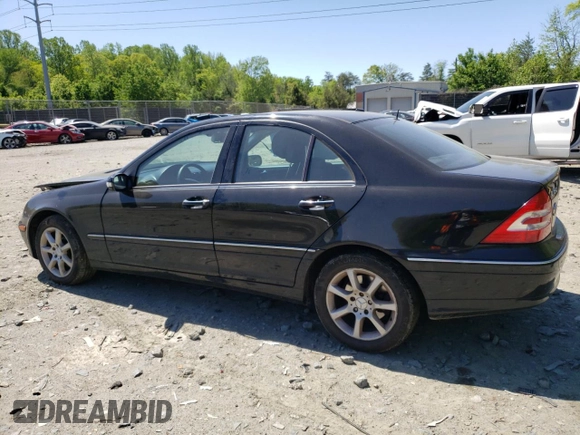 2007 Mercedes-Benz C 280 Luxury with VIN WDBRF92H97F921605, listed as a Copart auction lot 54670135 with 144,373 mi miles and Salvage title. Bid and sale history available at DreamBid. Image 2.