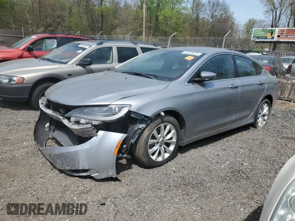 2015 Chrysler 200 C with VIN 1C3CCCCB4FN546481, listed as a Copart auction lot 53638025 with 86,406 mi miles and Salvage Title. Bid and sale history available at carsss.com. Image 1.