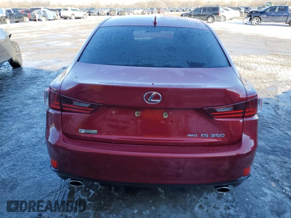 2015 Lexus IS 350 with VIN JTHCE1D26F5007092, listed as a Copart auction lot 42091245 with 70,986 mi miles and Salvage Title. Bid and sale history available at DreamBid. Image 6.