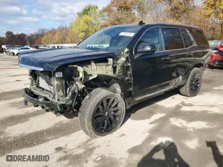 2024 Cadillac Escalade Premium Luxury with VIN 1GYS4BKL1RR181502, listed as a Copart auction lot 77155704 with 6,588 mi miles and Salvage Title. Bid and sale history available at carsss.com. Image 1.