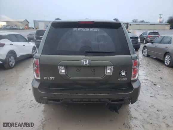 2006 Honda Pilot EX-L with VIN 5FNYF185X6B027661, listed as a Copart auction lot 85725354 with 171,748 mi miles and Salvage Title. Bid and sale history available at carsss.com. Image 6.