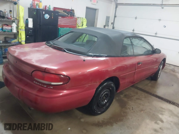 1996 Chrysler Sebring with VIN 3C3EL45X6TT278343, listed as a IAAI auction lot 41743385 with 140,200 mi miles and . Bid and sale history available at DreamBid. Image 4.