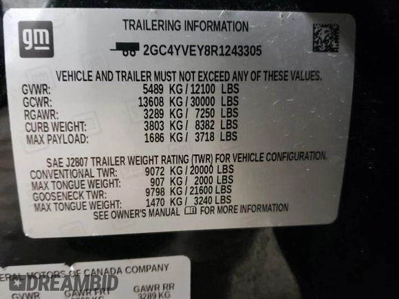 2024 Chevrolet Silverado 3500HD High Country with VIN 2GC4YVEY8R1243305, listed as a Copart auction lot 46139215 with 18,064 mi miles and Salvage Title. Bid and sale history available at carsss.com. Image 12.