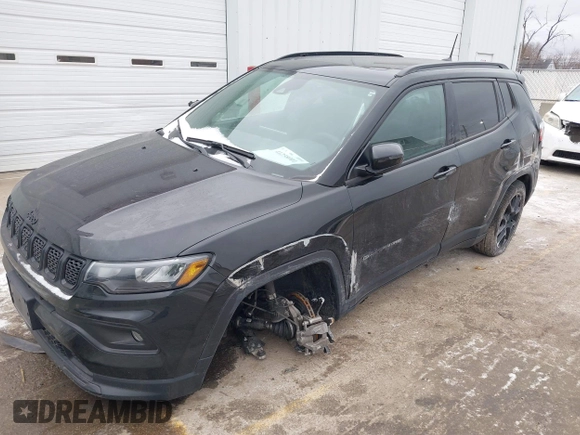 2023 Jeep Compass Latitude with VIN 3C4NJDBN8PT511049, listed as a IAAI auction lot 41258001 with 22,399 mi miles and . Bid and sale history available at DreamBid. Image 18.