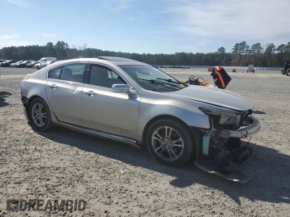 2010 Acura TL Tech with VIN 19UUA8F58AA004987, listed as a Copart auction lot 49766295 with 0 mi miles and Salvage Title. Bid and sale history available at carsss.com. Image 4.