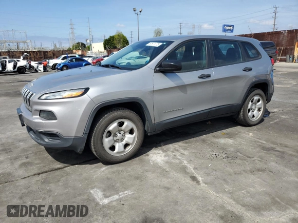 2017 Jeep Cherokee Sport with VIN 1C4PJMAB6HW569835, listed as a Copart auction lot 50601275 with 134,818 mi miles and Salvage Title. Bid and sale history available at carsss.com. Image 1.