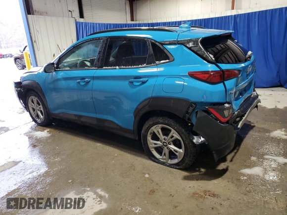 2022 Hyundai Kona SEL with VIN KM8K62ABXNU916683, listed as a Copart auction lot 44970635 with 35,543 mi miles and Salvage Title. Bid and sale history available at DreamBid. Image 2.