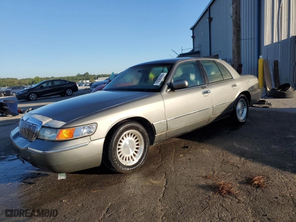 1999 Mercury Grand Marquis LS with VIN 2MEFM75W1XX681722, listed as a Copart auction lot 74398494 with 155,532 mi miles and Salvage Title. Bid and sale history available at carsss.com. Image 1.