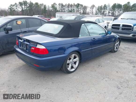 2004 BMW 3 Series 325Ci with VIN WBABW33434PG98463, listed as a IAAI auction lot 41717920 with 83,424 mi miles. Bid and sale history available at carsss.com. Image 4.
