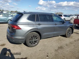 2023 Volkswagen Tiguan SE with VIN 3VVMB7AX9PM018778, listed as a Copart auction lot 50565555 with 9,758 mi miles and Salvage Title. Bid and sale history available at DreamBid. Image 3.