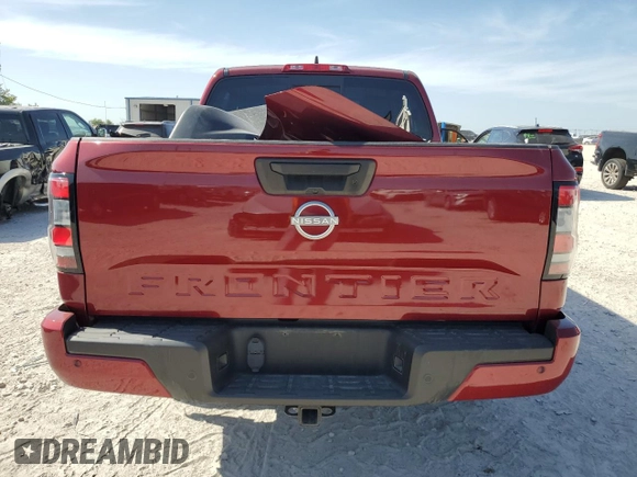 2022 Nissan Frontier S with VIN 1N6ED1EK5NN628959, listed as a Copart auction lot 67492454 with 33,617 mi miles and Salvage Title. Bid and sale history available at carsss.com. Image 6.