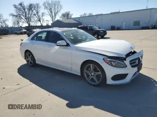 2015 Mercedes-Benz C-Class C 400 with VIN 55SWF6GB5FU028081, listed as a Copart auction lot 46878865 with 116,149 mi miles and Salvage Title. Bid and sale history available at carsss.com. Image 4.