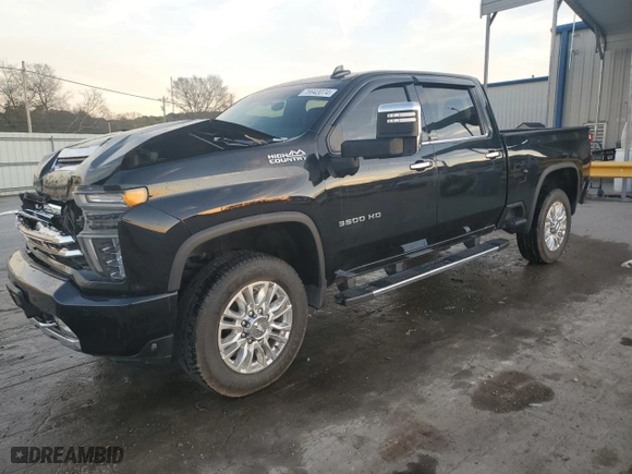 2020 Chevrolet Silverado 3500HD High Country with VIN 1GC4YVEY8LF110625, listed as a Copart auction lot 78943074 with 96,292 mi miles and Salvage Title. Bid and sale history available at carsss.com. Image 1.