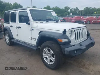 2018 Jeep Wrangler Unlimited Sport S with VIN 1C4HJXDG0JW324211, listed as a IAAI auction lot 42388525 with 79,278 mi miles and . Bid and sale history available at DreamBid. Image 1.