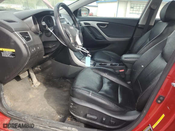 2013 Hyundai Elantra GLS PZEV with VIN KMHDH4AE1DU947697, listed as a Copart auction lot 54414075 with 125,236 mi miles and Clean Title. Bid and sale history available at carsss.com. Image 7.