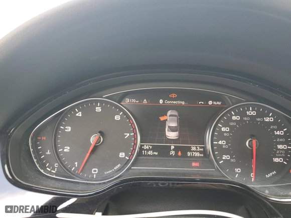 2014 Audi A8 L 3.0T with VIN WAURGAFD8EN004811, listed as a Copart auction lot 84599574 with 91,799 mi miles and Salvage Title. Bid and sale history available at carsss.com. Image 9.