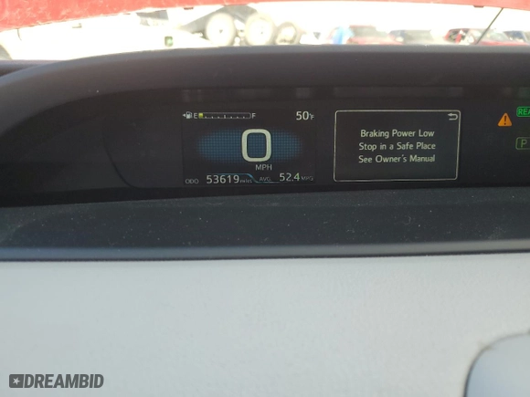 2022 Toyota Prius L Eco with VIN JTDKAMFUXN3160514, listed as a Copart auction lot 42421335 with 53,619 mi miles and Salvage Title. Bid and sale history available at carsss.com. Image 9.