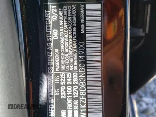 2022 Mercedes-Benz E 350 with VIN W1KZF8DB3NB014900, listed as a Copart auction lot 51530824 with 19,936 mi miles and Salvage title. Bid and sale history available at DreamBid. Image 12.