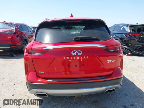 2021 Infiniti QX50 Autograph with VIN 3PCAJ5DB0MF111875, listed as a IAAI auction lot 42247848 with 27,418 mi miles and . Bid and sale history available at DreamBid. Image 17.