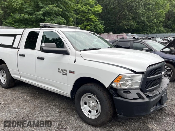 2023 Ram 1500 Tradesman with VIN 1C6RR7FT4PS588854, listed as a Copart auction lot 64556685 with 24,403 mi miles and Salvage title. Bid and sale history available at DreamBid. Image 1.
