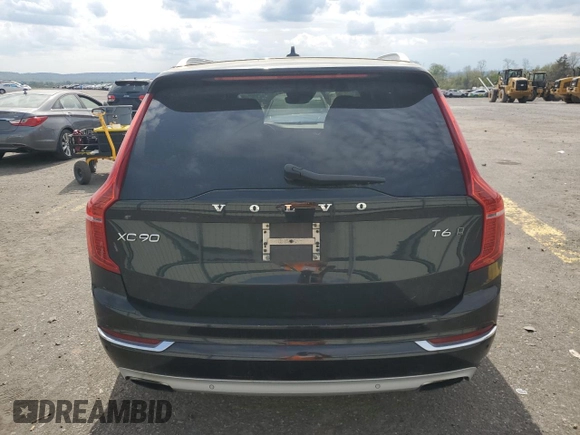 2016 Volvo XC90 with VIN YV4A22PN1G1003129, listed as a Copart auction lot 54582595 with Not Provided miles and Salvage Title. Bid and sale history available at DreamBid. Image 6.