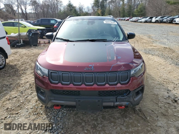 2022 Jeep Compass Trailhawk z VIN 3C4NJDDB3NT229952, wystawiony jako Copart lot #50379625 z przebiegiem 17 737 mil mil oraz Szkoda całkowita • Salvage title. Historia ofert i sprzedaży dostępna na DreamBid. Obrazek 5.