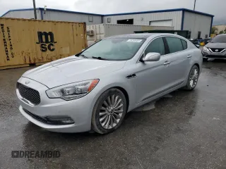 2015 Kia K900 Luxury z VIN KNALW4D45F6017119, wystawiony jako Copart lot #56358465 z przebiegiem 96 921 mil mil oraz Szkody całkowita. Historia ofert i sprzedaży dostępna na DreamBid. Obrazek 1.