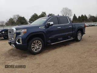2019 GMC Sierra 1500 Denali with VIN 3GTU9FED4KG293454, listed as a Copart auction lot 53504625 with 38,862 mi miles and Salvage title. Bid and sale history available at DreamBid. Image 1.