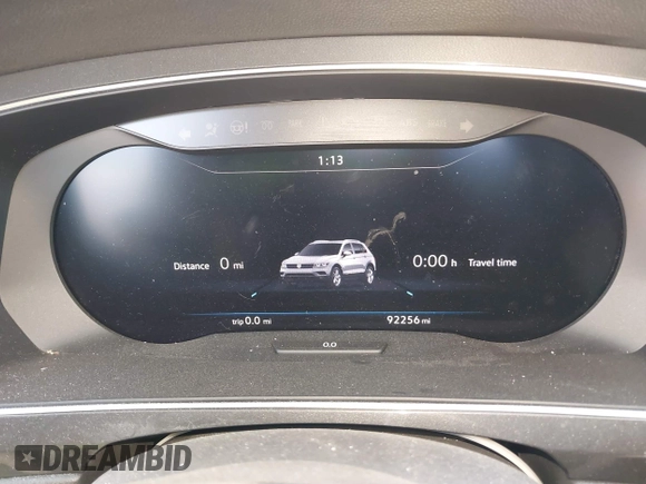 2018 Volkswagen Tiguan SEL Premium with VIN 3VV5B7AX5JM004713, listed as a IAAI auction lot 40498843 with 92,256 mi miles and . Bid and sale history available at DreamBid. Image 7.