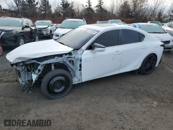 2023 Lexus IS with VIN JTHGZ1E22P5029015, listed as a Copart auction lot 81356804 with 22,434 mi miles and Salvage Title. Bid and sale history available at carsss.com. Image 1.
