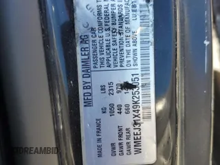 2009 Smart fortwo Pure z VIN WMEEJ31X49K253051, wystawiony jako Copart lot #70193934 z przebiegiem Nie podano mil oraz Szkody całkowita. Historia ofert i sprzedaży dostępna na DreamBid. Obrazek 12.