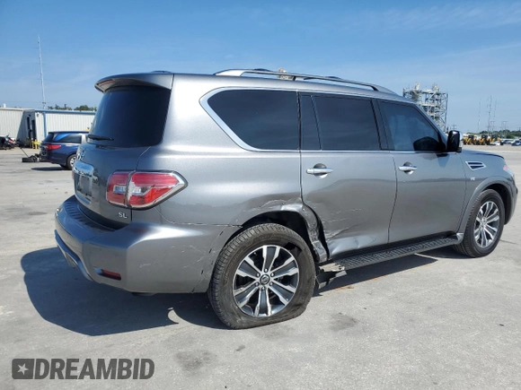 2020 Nissan Armada SL with VIN JN8AY2NDXL9111471, listed as a Copart auction lot 70018934 with 48,204 mi miles and Salvage Title. Bid and sale history available at carsss.com. Image 3.