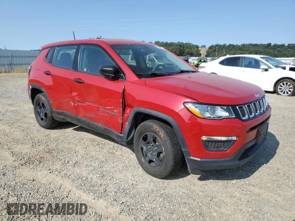 2018 Jeep Compass Sport with VIN 3C4NJCAB8JT420484, listed as a Copart auction lot 59335635 with 64,352 mi miles and Salvage title. Bid and sale history available at DreamBid. Image 4.