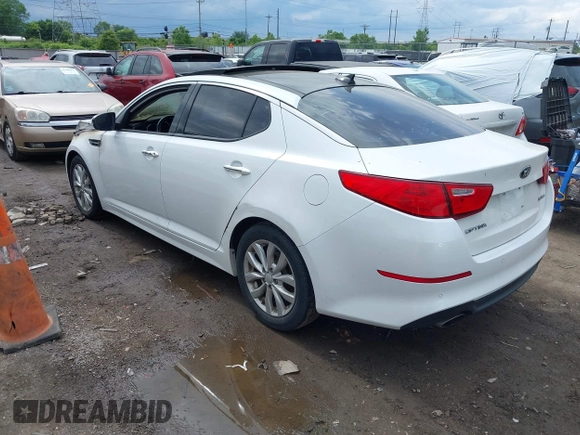 2015 Kia Optima EX with VIN 5XXGN4A71FG356581, listed as a IAAI auction lot 42365202 with Not provided miles and . Bid and sale history available at DreamBid. Image 3.