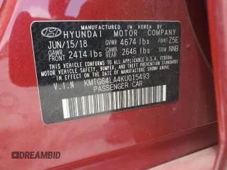 2019 Genesis G70 Advanced z VIN KMTG64LA4KU015493, wystawiony jako Copart lot #55464615 z przebiegiem 34 967 mil mil oraz Nie do naprawy • Non repairable. Historia ofert i sprzedaży dostępna na DreamBid. Obrazek 12.