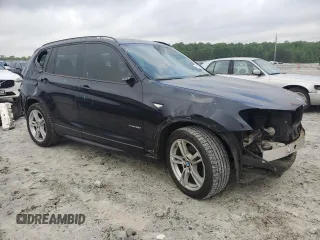 2014 BMW X3 xDrive35i with VIN 5UXWX7C51E0E79351, listed as a Copart auction lot 53645955 with 112,580 mi miles and Salvage Title. Bid and sale history available at DreamBid. Image 4.