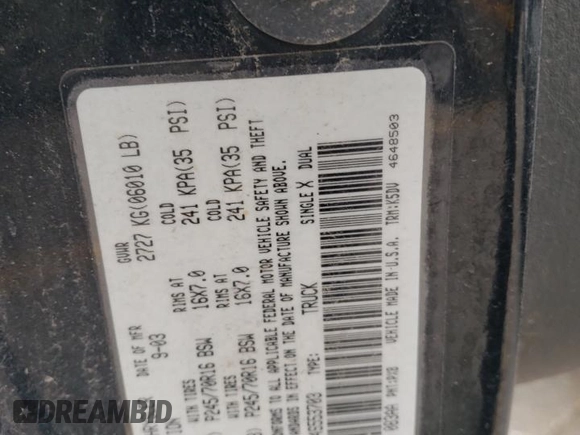 2004 Dodge Dakota Sport with VIN 1D7HL38K04S553703, listed as a Copart auction lot 70974374 with 0 mi miles and Salvage Title. Bid and sale history available at carsss.com. Image 12.