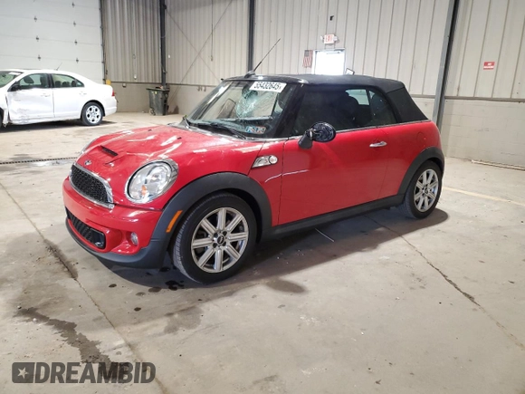2013 MINI Convertible S with VIN WMWZP3C51DT551227, listed as a Copart auction lot 55432645 with 23,995 mi miles and Salvage Title. Bid and sale history available at DreamBid. Image 1.