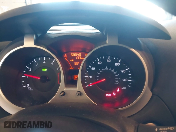 2014 Nissan Juke S with VIN JN8AF5MV3ET360332, listed as a IAAI auction lot 41560623 with 58,040 mi miles. Bid and sale history available at carsss.com. Image 7.