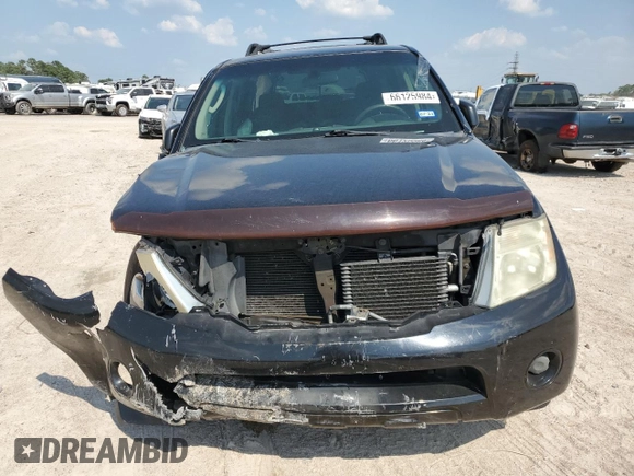 2010 Nissan Pathfinder SE with VIN 5N1AR1NB5AC602267, listed as a Copart auction lot 66125984 with 129,607 mi miles and Salvage Title. Bid and sale history available at carsss.com. Image 5.
