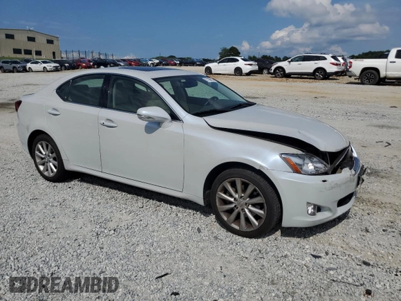 2009 Lexus IS 250 with VIN JTHCK262995034402, listed as a Copart auction lot 57380955 with 152,563 mi miles and Salvage title. Bid and sale history available at DreamBid. Image 4.