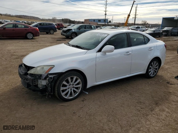 2008 Lexus IS 250 with VIN JTHCK262585025999, listed as a Copart auction lot 42830575 with 201,770 mi miles and Salvage Title. Bid and sale history available at carsss.com. Image 1.