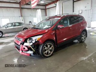 2013 Ford Escape Titanium with VIN 1FMCU9J90DUA69963, listed as a Copart auction lot 61935255 with 99,244 mi miles and Salvage title. Bid and sale history available at DreamBid. Image 1.