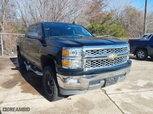 2015 Chevrolet Silverado 1500 LTZ with VIN 3GCUKSEC0FG482502, listed as a IAAI auction lot 41292001 with 129,622 mi miles. Bid and sale history available at carsss.com. Image 1.