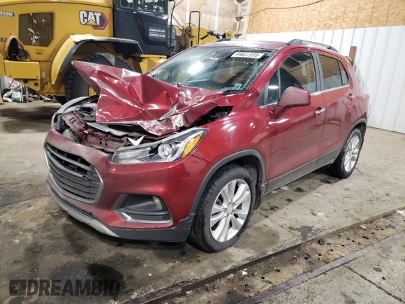 2018 Chevrolet Trax Premier with VIN 3GNCJRSB3JL298729, listed as a Copart auction lot 44631995 with 71,469 mi miles and Salvage Title. Bid and sale history available at carsss.com. Image 1.