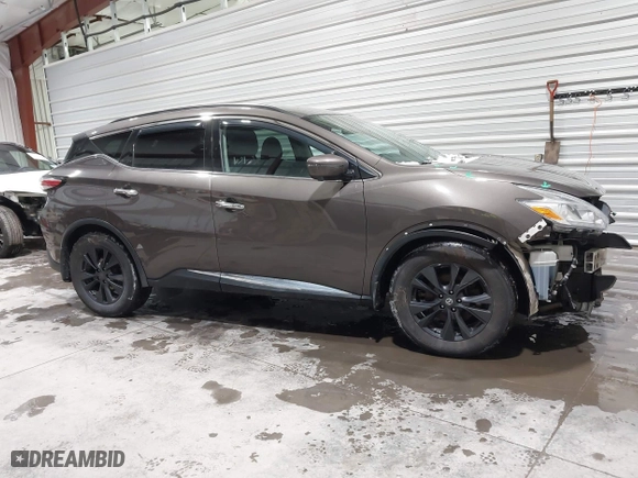 2017 Nissan Murano SL with VIN 5N1AZ2MH5HN181693, listed as a IAAI auction lot 41592637 with 90,770 mi miles. Bid and sale history available at carsss.com. Image 14.