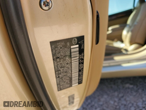 2006 Lexus SC 430 with VIN JTHFN48Y669007583, listed as a Copart auction lot 75931734 with 92,044 mi miles and Salvage Title. Bid and sale history available at DreamBid. Image 12.