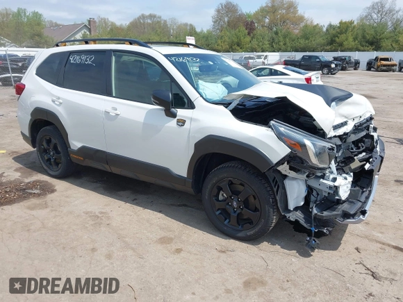 2024 Subaru Forester Wilderness with VIN JF2SKAJC1RH414549, listed as a IAAI auction lot 42169132 with 9,798 mi miles and . Bid and sale history available at DreamBid. Image 1.