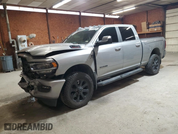 2021 Ram 2500 Big Horn with VIN 3C6UR5DL4MG576742, listed as a Copart auction lot 60440875 with 63,770 mi miles and Salvage title. Bid and sale history available at DreamBid. Image 1.